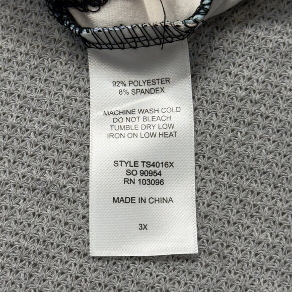 Urban Rose Womens Multicolor Graphic Print Bodysuit Short Sleeve Size 3X NWT - Picture 7 of 11